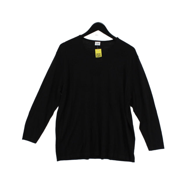 Lucia Women's Jumper UK 18 Black Wool with Acrylic