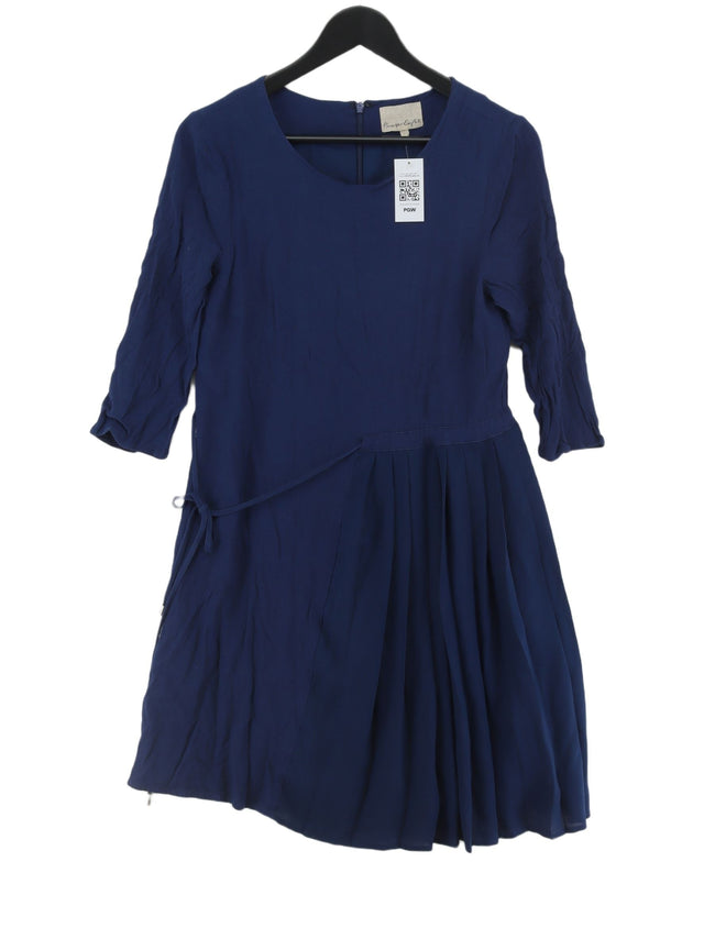 Phase Eight Women's Midi Dress UK 12 Blue Viscose with Polyester