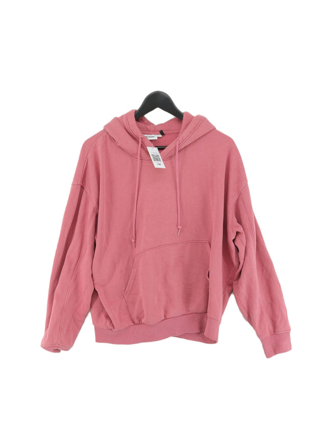 Weekday Women's Hoodie S Pink Cotton with Polyester