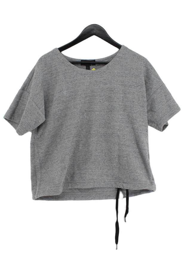 J. Crew Women's T-Shirt M Grey Cotton with Polyester