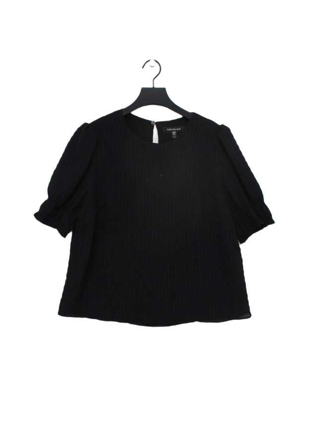 Forever New Women's Blouse UK 12 Black Polyester with Elastane