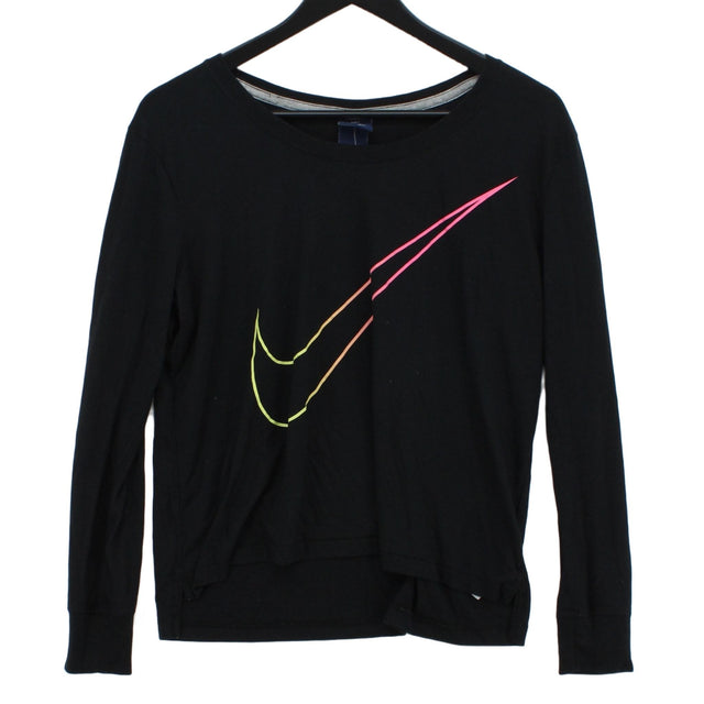 Nike Women's Top S Black Polyester with Cotton