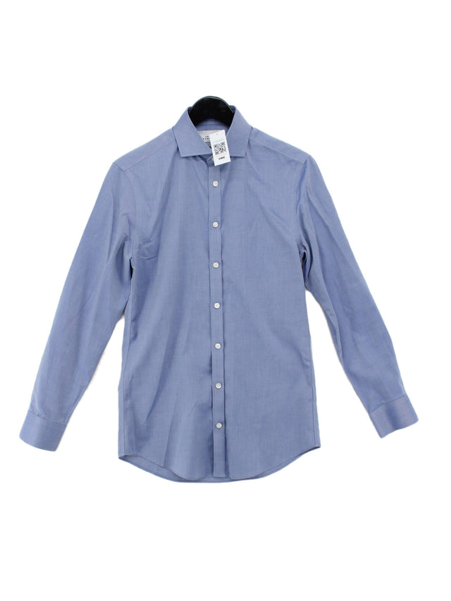 Charles Tyrwhitt Men's Shirt Collar: 14.5 in Blue 100% Cotton