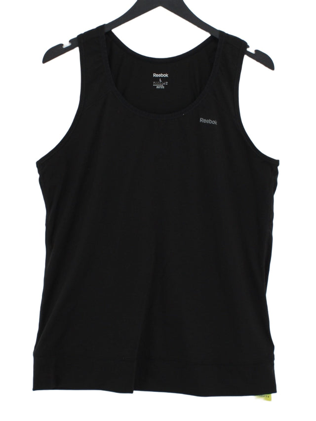 Reebok Women's T-Shirt L Black Polyester with Elastane