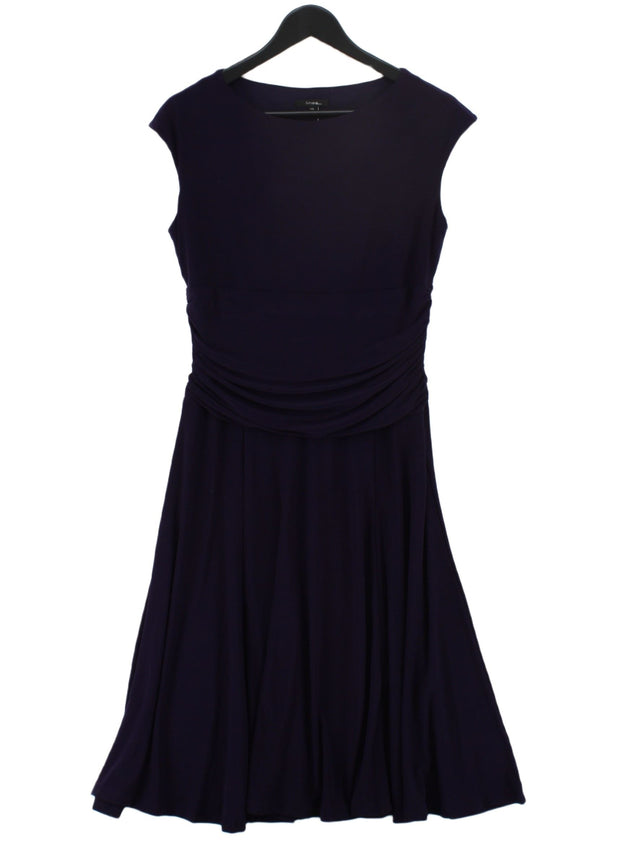 Linea Women's Midi Dress UK 14 Purple Polyester with Elastane