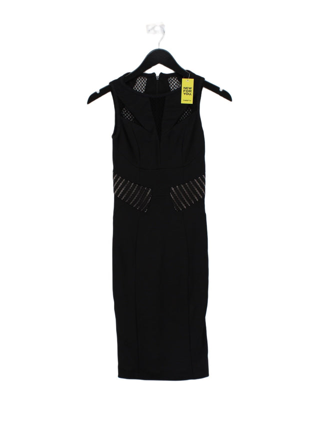 Karen Millen Women's Midi Dress UK 8 Black Viscose with Polyamide