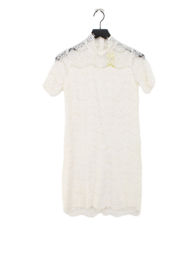 Louche Women's Midi Dress XS White Nylon with Polyester, Spandex
