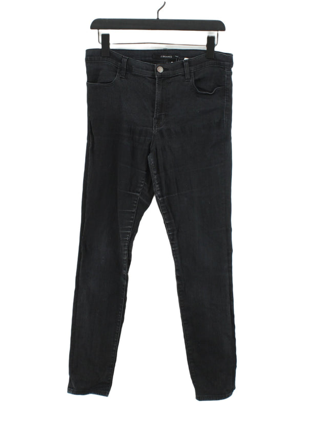 J Brand Women's Jeans W 31 in Black Cotton with Elastane, Polyamide