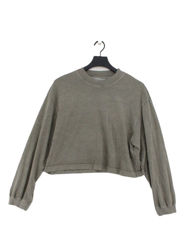 & Other Stories Women's Jumper S Green 100% Cotton