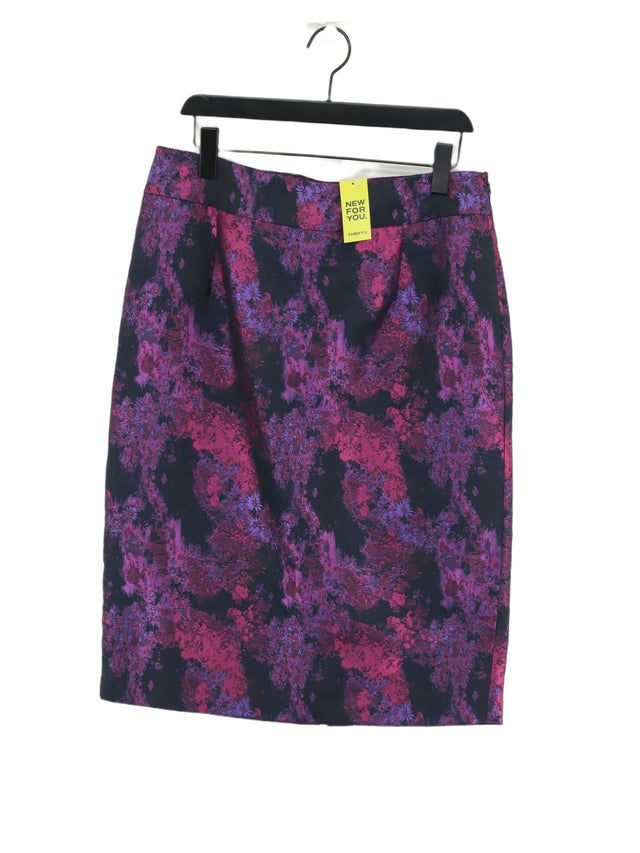 Long Tall Sally Women's Midi Skirt UK 16 Purple 100% Polyester