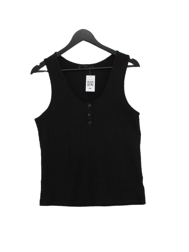 Next Women's T-Shirt UK 14 Black Polyester with Elastane
