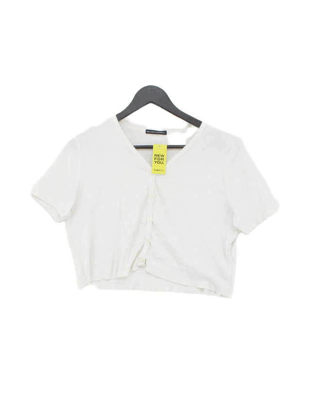 Brandy Melville Women's Top M White 100% Cotton