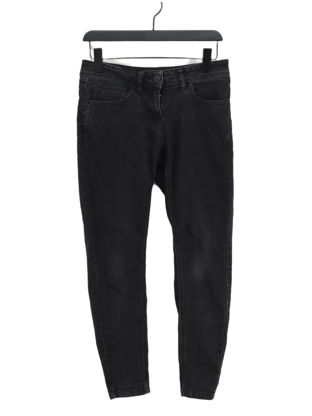 Next Women's Jeans UK 10 Black Cotton with Elastane, Polyester