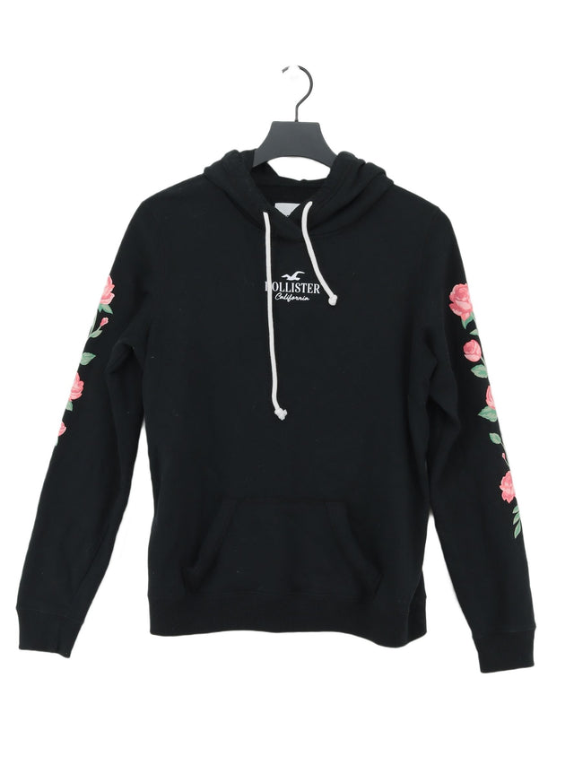 Hollister Women's Hoodie M Black Cotton with Polyester