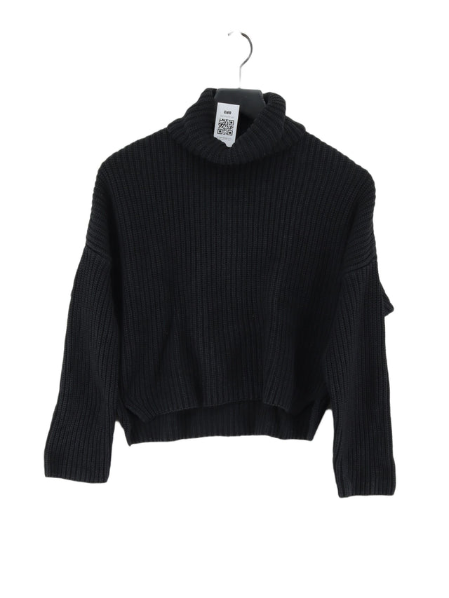 Abercrombie & Fitch Women's Jumper S Black Cotton with Nylon, Viscose
