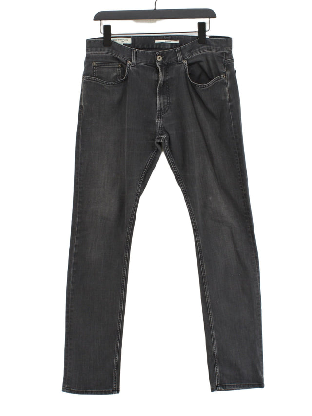 Reiss Men's Jeans W 34 in Grey Cotton with Elastane