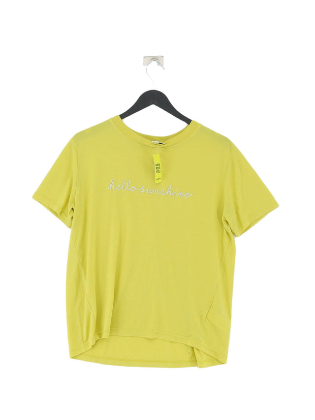 Whistles Women's T-Shirt S Yellow Viscose with Polyester