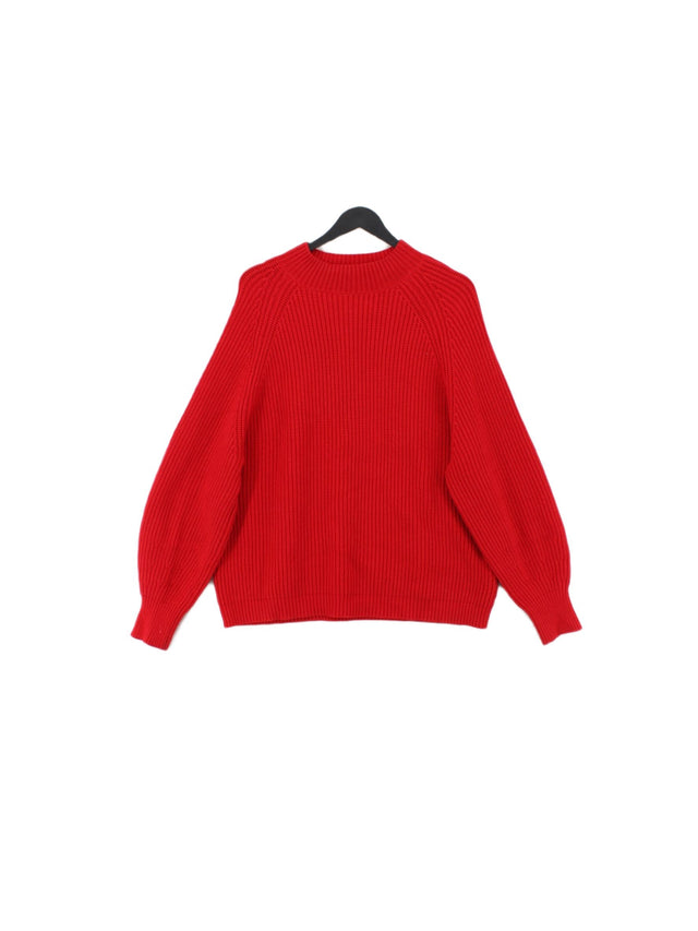 Phase Eight Women's Jumper L Red Viscose with Nylon, Polyester