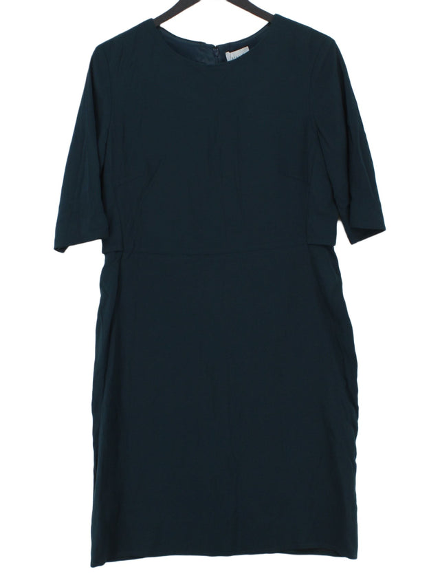 Jigsaw Women's Midi Dress UK 10 Blue Polyester with Elastane, Other