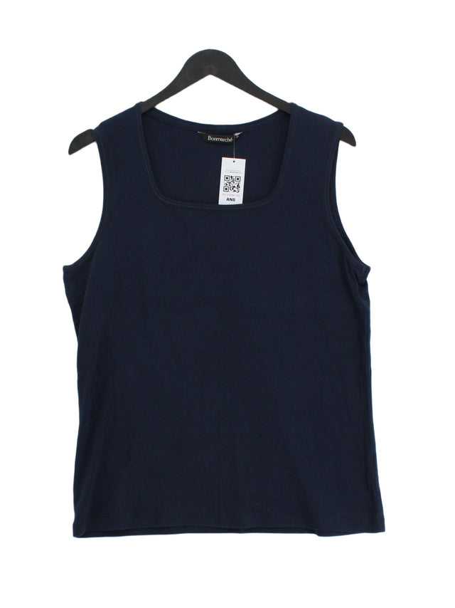 Bonmarche Women's T-Shirt UK 18 Blue 100% Cotton
