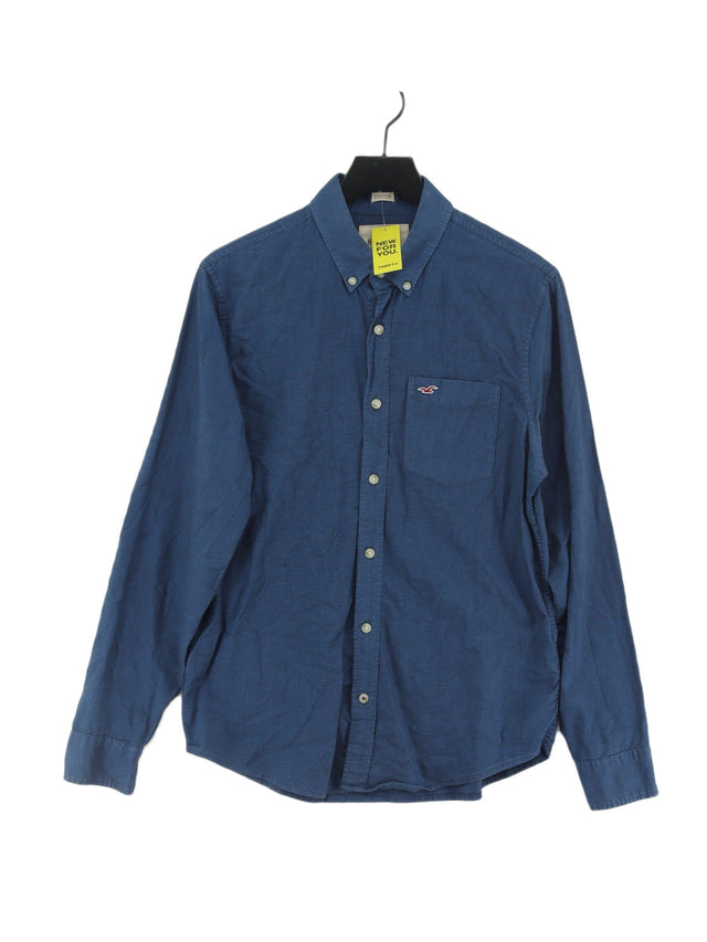 Hollister Men's Shirt M Blue Cotton with Elastane