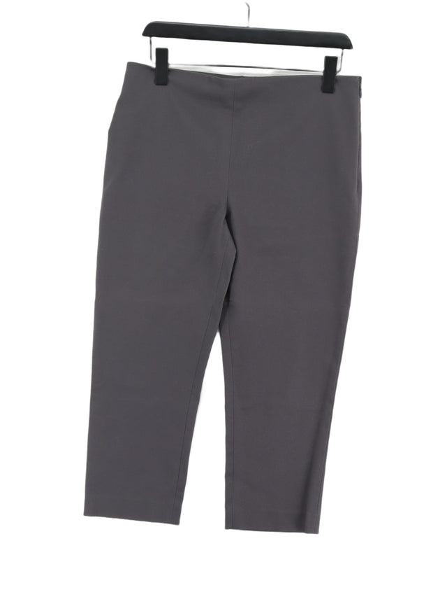 Joseph Women's Suit Trousers UK 14 Grey Cotton with Elastane
