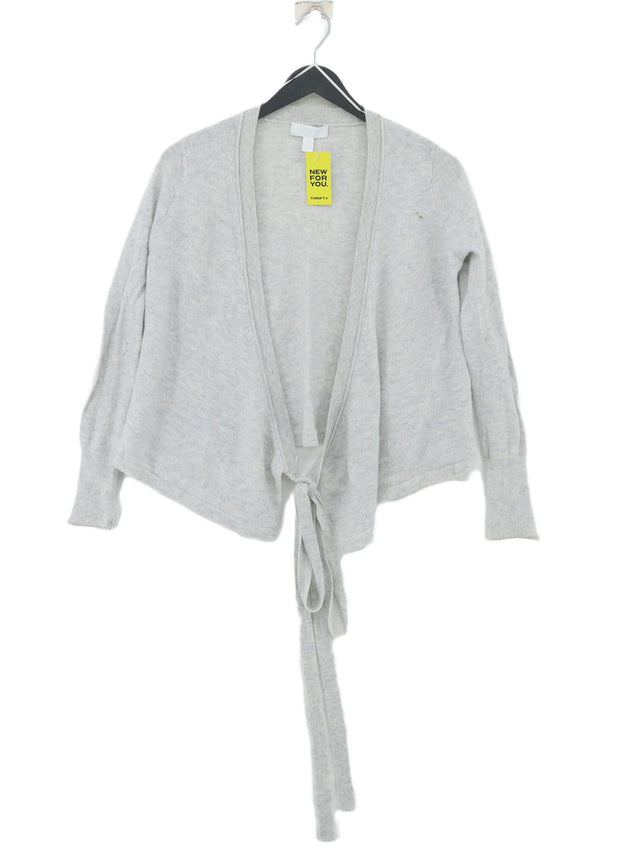The White Company Women's Cardigan M Grey Wool with Cashmere