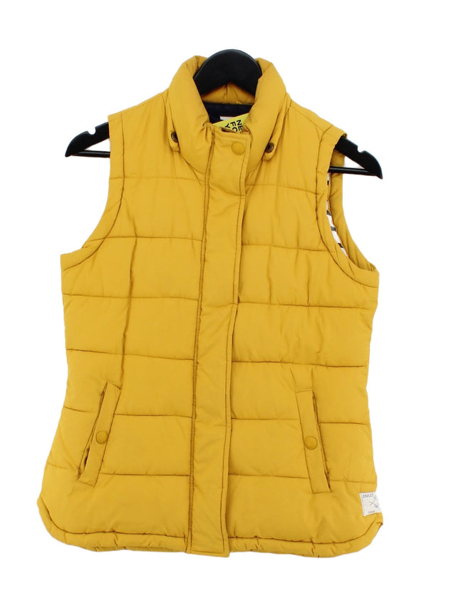 Joules Women's Coat UK 10 Yellow Polyester with Cotton