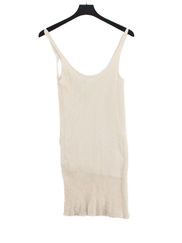 Zara Women's Midi Dress UK 10 Cream 100% Other