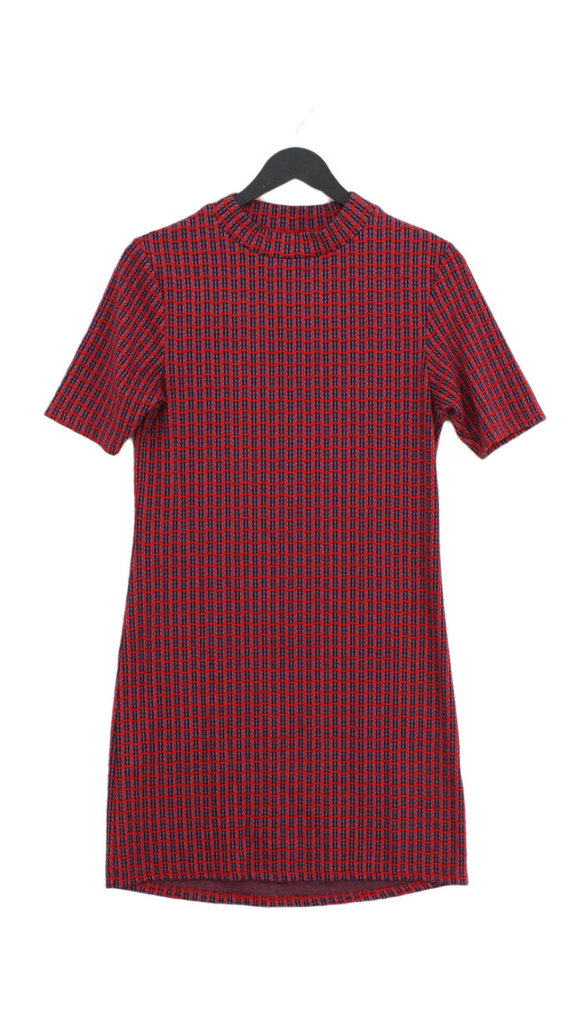 Topshop Women's Mini Dress UK 12 Red Polyester with Elastane, Viscose