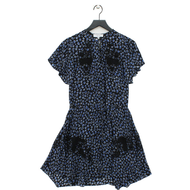 Reiss Women's Midi Dress UK 4 Black 100% Polyester
