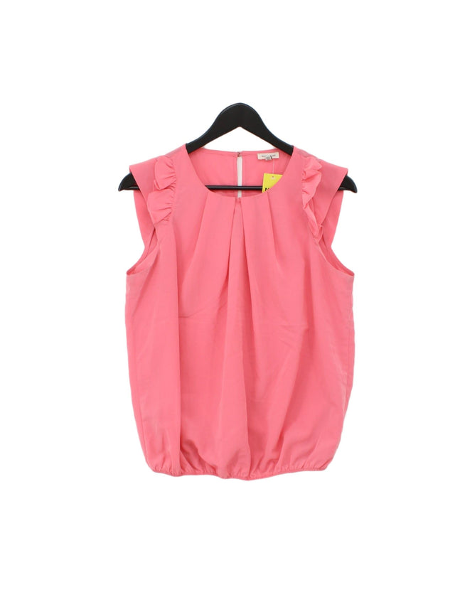 River Island Women's Blouse UK 10 Pink 100% Polyester