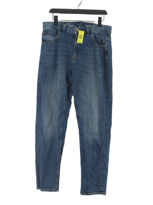 Next Men's Jeans W 34 in; L 33 in Blue Cotton with Elastane