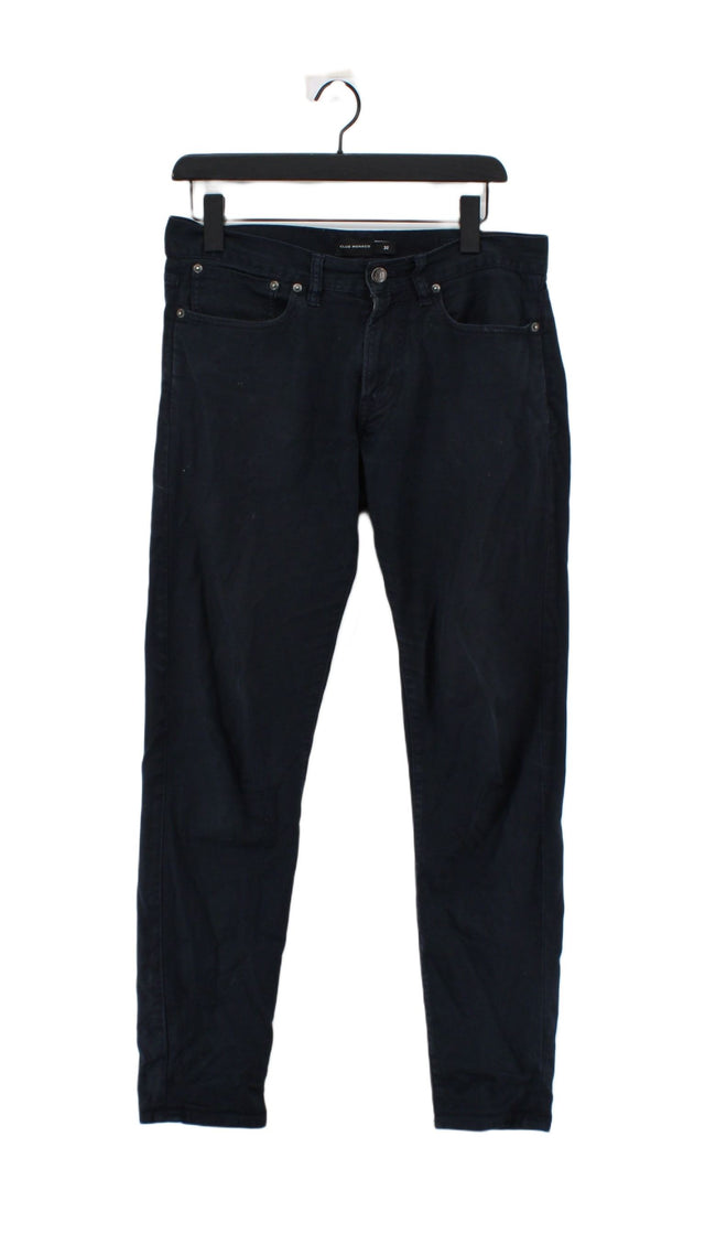 Club Monaco Men's Jeans W 30 in Black Cotton with Elastane