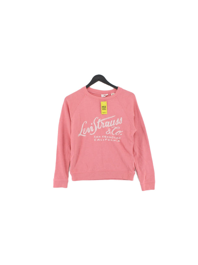 Levi’s Women's Hoodie S Pink Cotton with Polyester