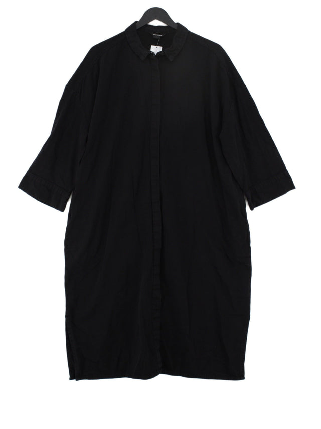Monki Women's Midi Dress M Black 100% Cotton