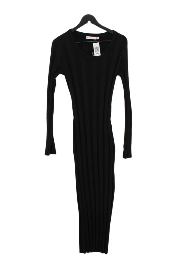 Warehouse Women's Maxi Dress M Black Polyester with Nylon, Polyamide