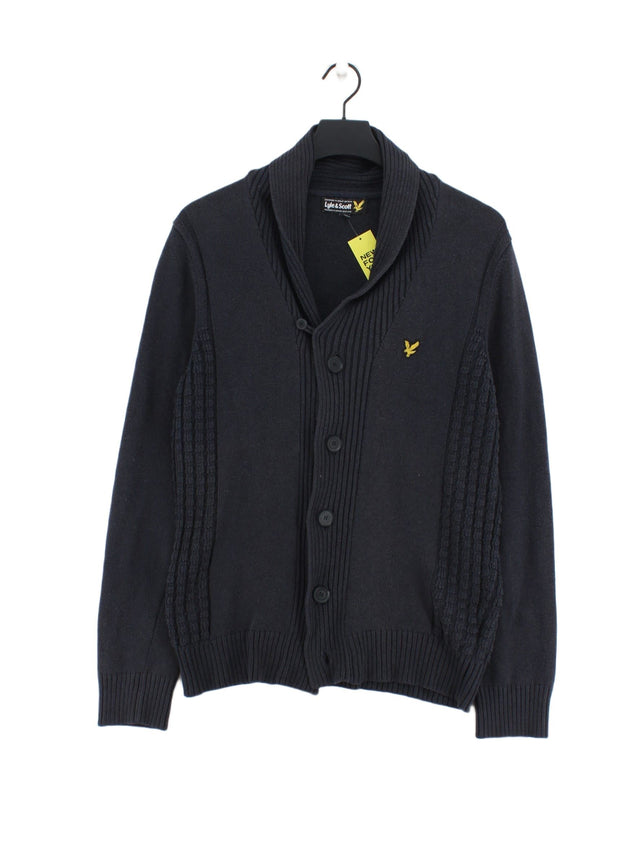 Lyle & Scott Men's Cardigan M Blue 100% Other