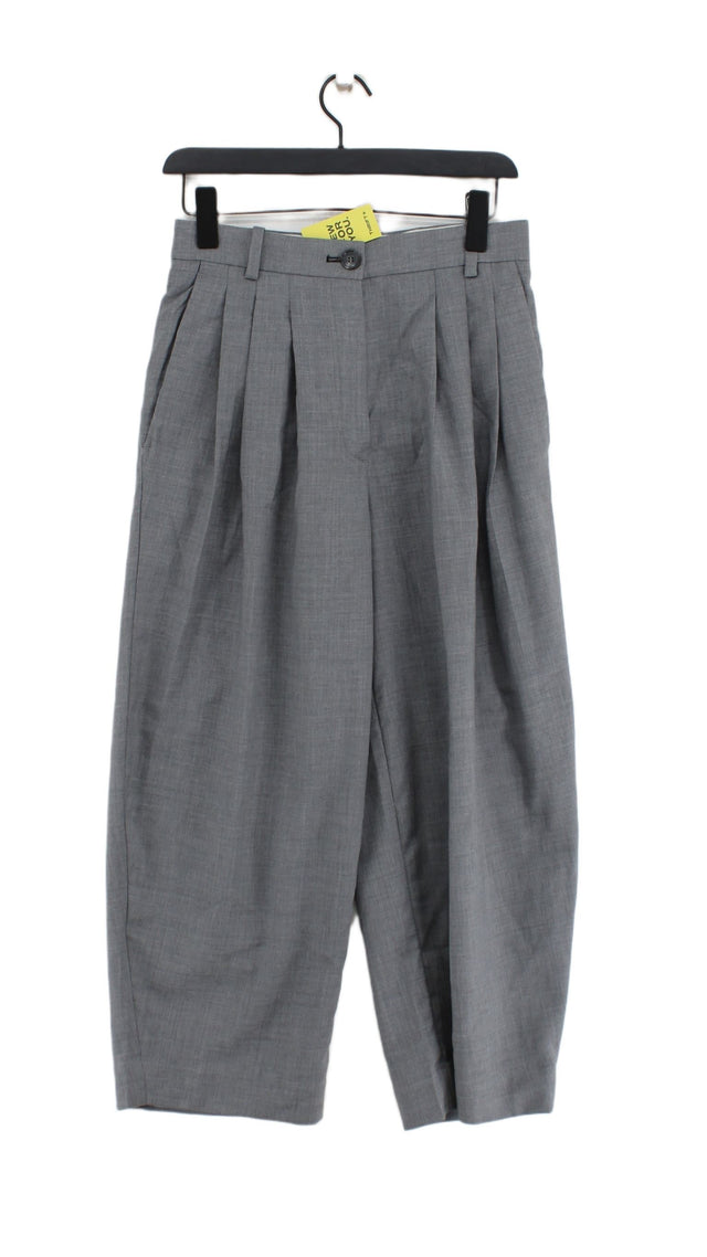 COS Women's Suit Trousers UK 8 Grey 100% Wool