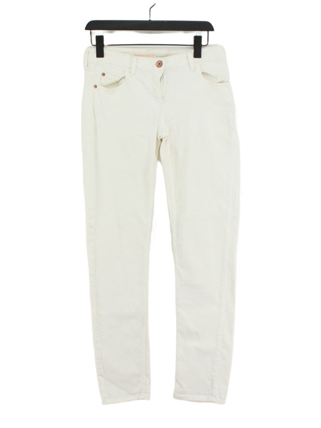 Next Women's Jeans UK 10 White Cotton with Elastane