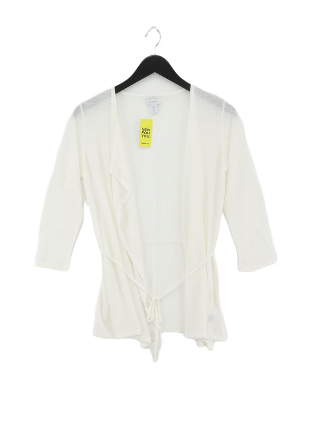Kenar Women's Cardigan XS White Linen with Viscose