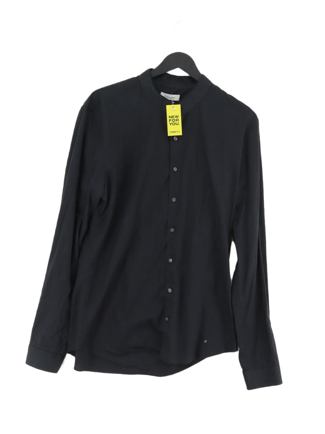 Calvin Klein Men's Shirt L Black 100% Cotton