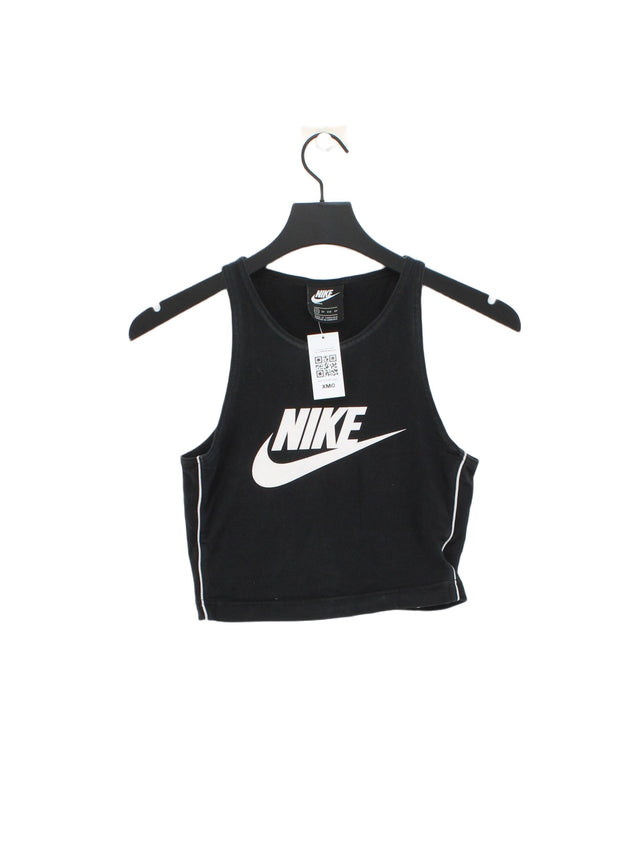 Nike Women's T-Shirt XS Black Cotton with Elastane