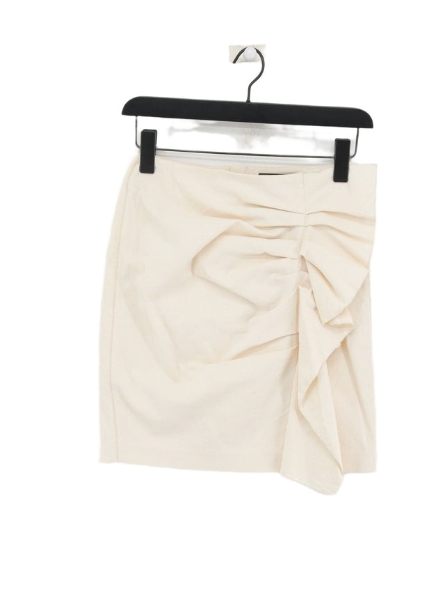 Isabel Marant Women's Midi Skirt UK 6 Cream Cotton with Elastane, Viscose
