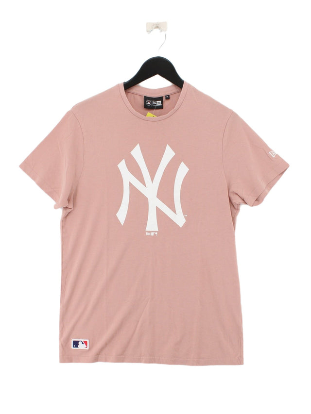 New Era Women's T-Shirt M Pink 100% Cotton