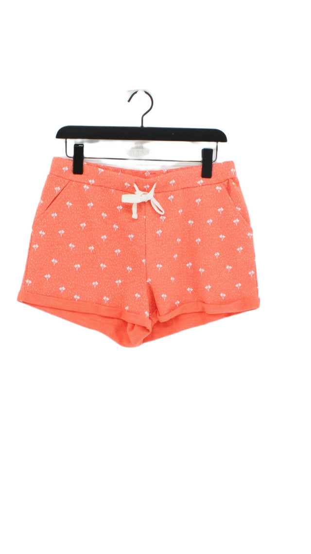 Protest Women's Shorts UK 12 Orange Polyester with Cotton
