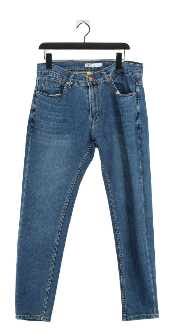 Zara Men's Jeans W 32 in Blue 100% Cotton