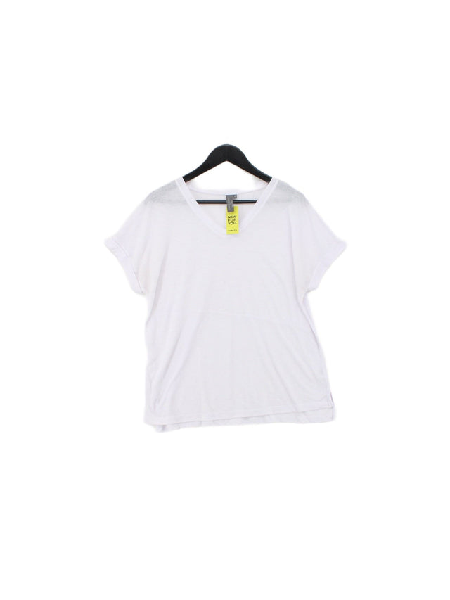 Sweaty Betty Women's T-Shirt L White Polyester with Linen