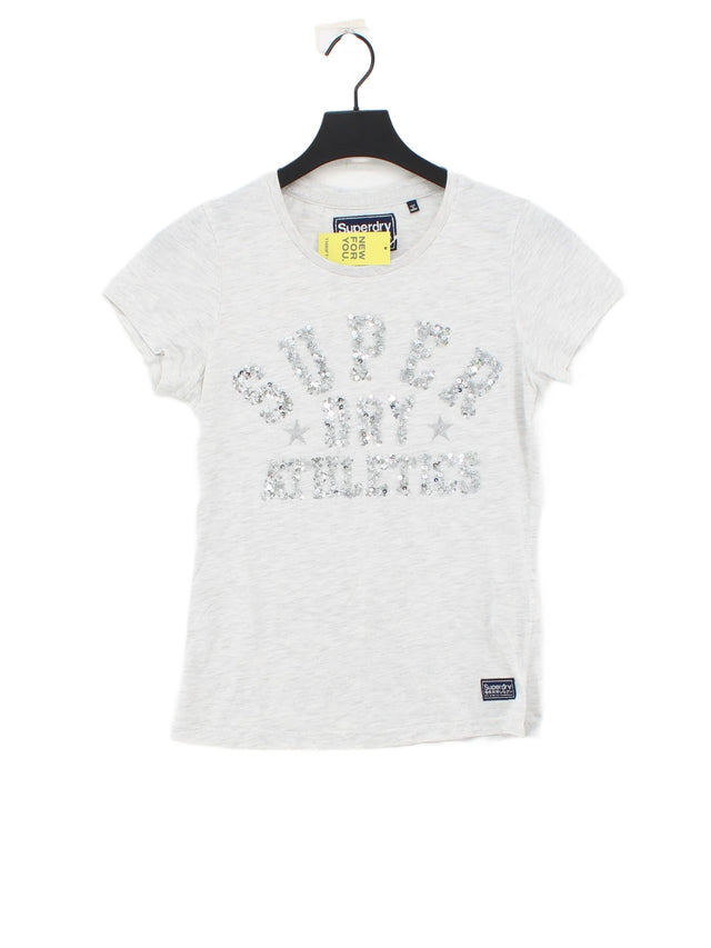 Superdry Women's T-Shirt M White Cotton with Polyester