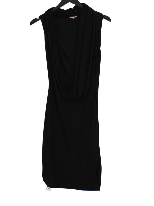 Mistress Rocks Women's Midi Dress S Black Polyester with Spandex